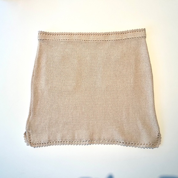 J. Crew Sweater mini skirt with crochet trim Size L - Picture 9 of 9